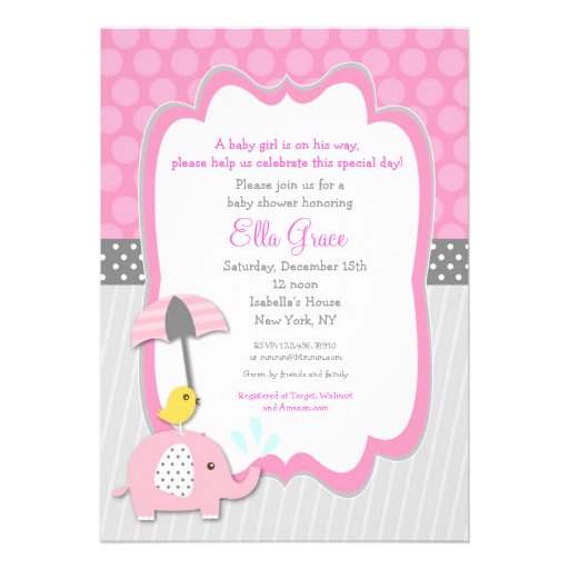 Elephant Baby Shower Invitations boy