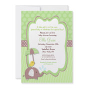 Elephant Baby Shower Invitations unisex