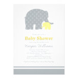 Elephant Baby Shower Invitations | Yellow & Gray