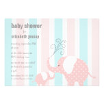 Elephant Baby Shower - Pink Custom Invitation