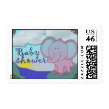 Elephant baby shower postage