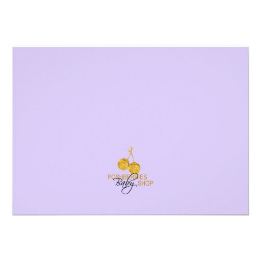 Elephant Baby Shower - Purple Invites