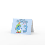 Elephant Baseball 3rd Birthday Greeting Card