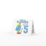 Elephant Baseball 5th Birthday Greeting Card