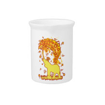 Elephant_Bathing Drink Pitcher