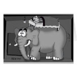 Elephant Bedroom Reflections Greeting Cards