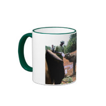 ELEPHANT BEING FED IN KENYA mugs