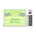 Elephant Birth Announcement Postage postage