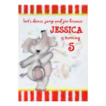 Elephant Birthday Custom Invitations