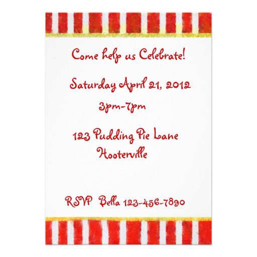 Elephant Birthday Custom Invitations