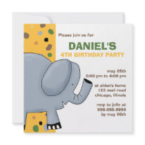 Elephant • Birthday Invitation by CSKidsOccasions Elephant • Birthday Invitation