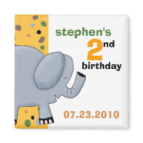 Elephant Birthday Invitation Magnet Elephant Birthday Invitation Magnet
