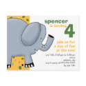 Elephant • Birthday Invitation postcards by CSKidsOccasions Elephant • Birthday Invitation postcards