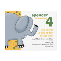 Elephant • Birthday Invitation postcards