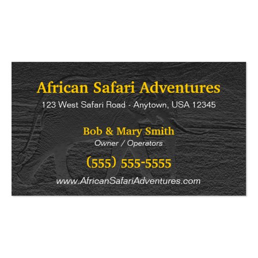 Elephant Business Card (front side)