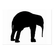 Elephant Calf Silhouette Business Cards