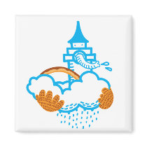Elephant castle in the air magnets by PencilPlus Elephant castle in the air magnets