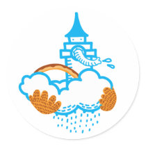 Elephant castle in the air stickers