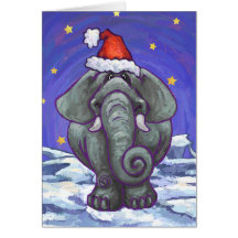 Elephant Christmas Card