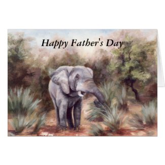 Elephant Coming Through Father's Day Card