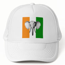 Elephant cote d ivore Ivory Coast gifts Trucker Hat