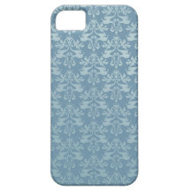 Elephant damask blue grey iphone 5 case