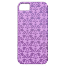 Elephant damask lilac iphone case
