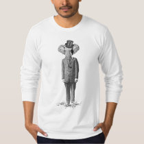 funny, cool, elephant, retro, dandy, urban, wild, humor, original, humour, create your own, geek, vintage, old school, men, cute, women, iphone, rude, classic, clothing, Shirt with custom graphic design