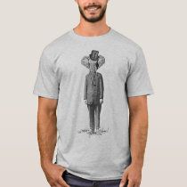 vintage, dandy, cool, elephant, funny, tshirts, clothing, best, zazzle, unique, fun, animal, Shirt with custom graphic design