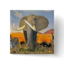 Elephant Day Button