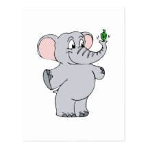 Elephant Dreidel Post Card
