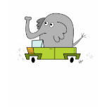 Elephant Driving a Car - Kid's T-Shirt