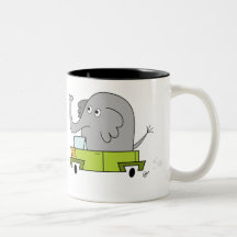Elephant Driving a Car - Mug
