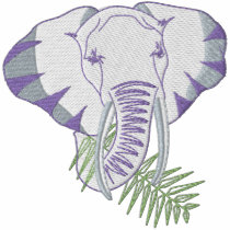 Elephant Embroidered Full Zip Hoodie embroidered shirts