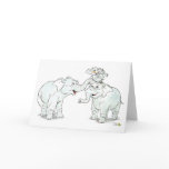 Elephant family greeting greeting card