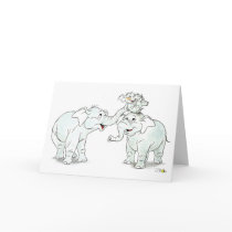 Elephant family greeting cards