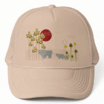 Elephant Family in the Forest Cap hats