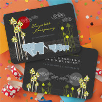 Elephant Family in the Forest Custom Profile Card
