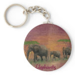 Elephant family keychains