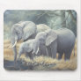 "Elephant Family" Mousemat Mouse Pad