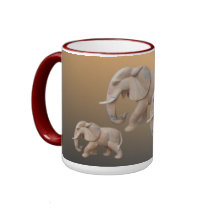 Elephant Family Mug by norman888 Elephant Family Mug