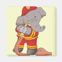 Elephant FIrefighter Tshirts and Gifts Magnets