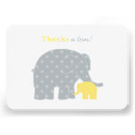 Elephant Flat Thank You Notes | Yellow and Gray Custom Announcements
