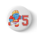 Elephant Football 5th Birthday buttons by Kewlkids Elephant Football 5th Birthday buttons