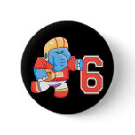 Elephant Football 6th Birthday Pins
