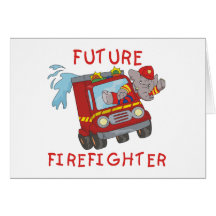 Elephant Future Firefighter Tshirts and Gifts Greeting Card