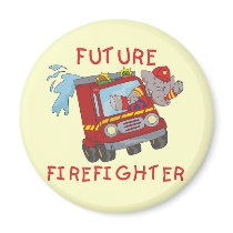 Elephant Future Firefighter Tshirts and Gifts magnets by toddlersplace Elephant Future Firefighter Tshirts and Gifts magnets