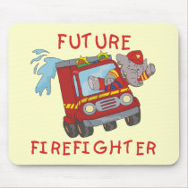 Elephant Future Firefighter Tshirts and Gifts mousepads by toddlersplace Elephant Future Firefighter Tshirts and Gifts mousepads
