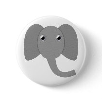 Elephant Head buttons by naturetees Elephant Head buttons