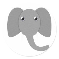 Elephant Head stickers by naturetees Elephant Head stickers